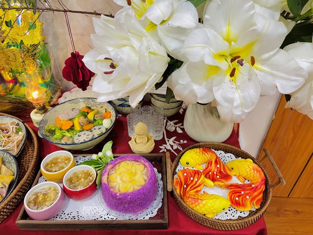 23 tháng chạp: Mâm cúng ông Táo được dân mạng chia sẻ rầm rộ - Ảnh 4.