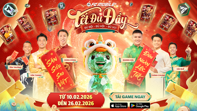 EA SPORTS FC Mobile Việt Nam tung sự kiện ‘Tết đủ đầy’: Lì xì 22.026 đá quý - Ảnh 1.