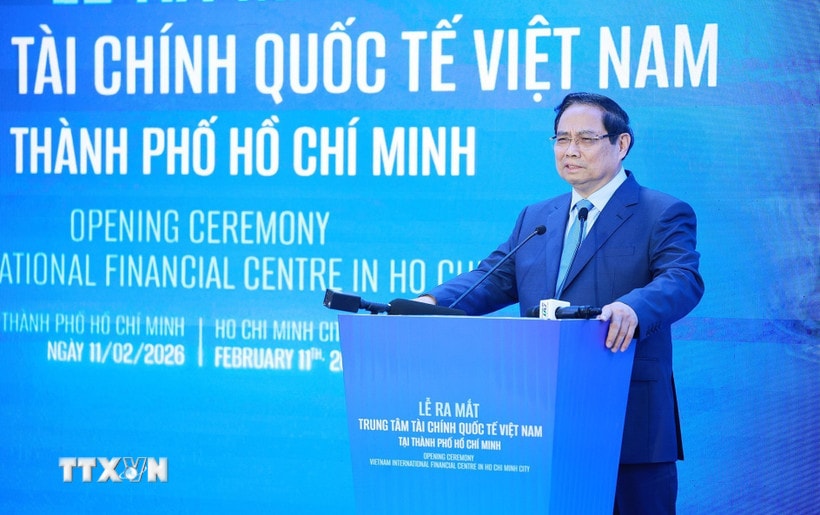 Thủ tướng Phạm Minh Chính phát biểu chỉ đạo. (Ảnh: Dương Giang/TTXVN)