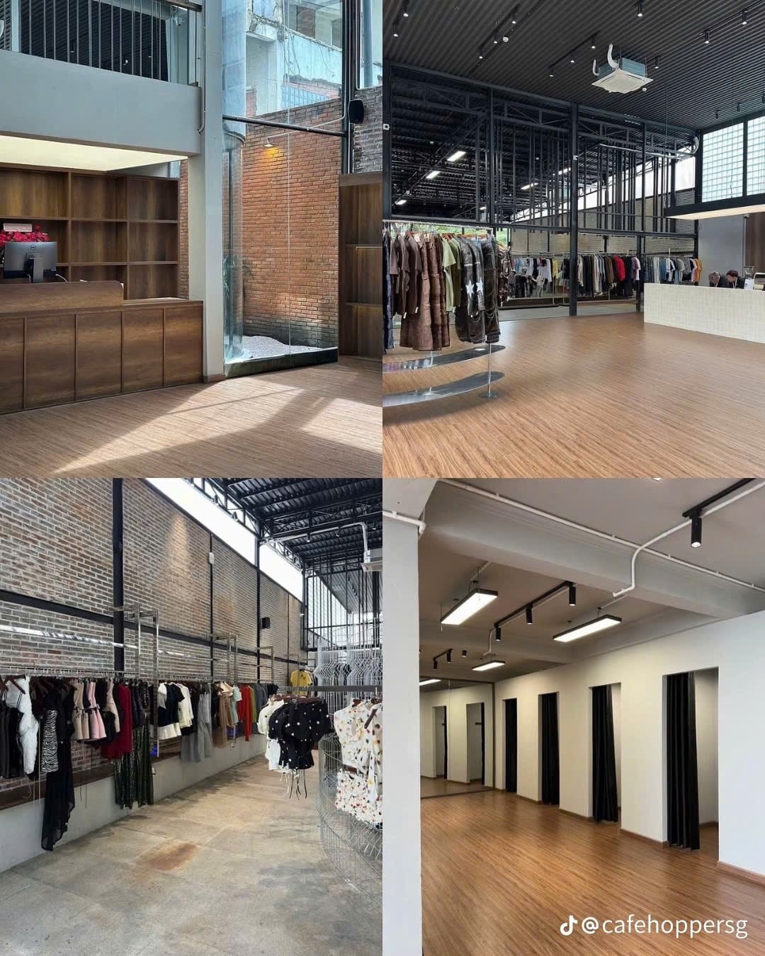 فروشگاه پوشاک Space 11 با طراحی مدرن کارخانهای.