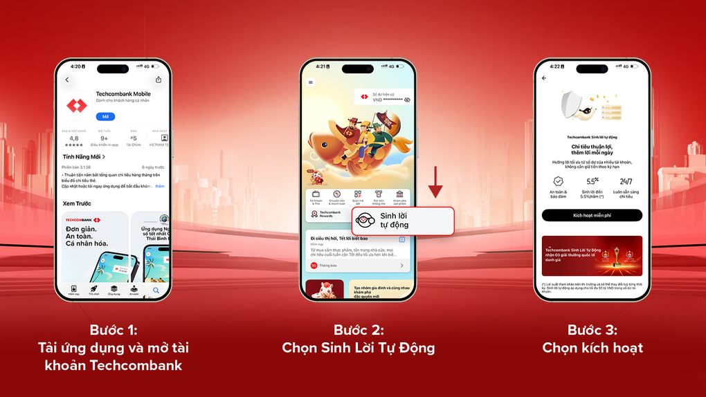 Lợi suất đến 5,5%/năm, tối ưu dòng tiền nhàn rỗi dịp Tết với Techcombank “Sinh lời tự động” - 2