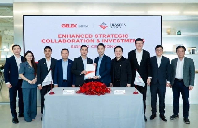 Đại diện Lãnh đạo Frasers Property, Tập đoàn GELEX và Hạ tầng GELEX trong buổi ký kết hợp tác chiến lược.