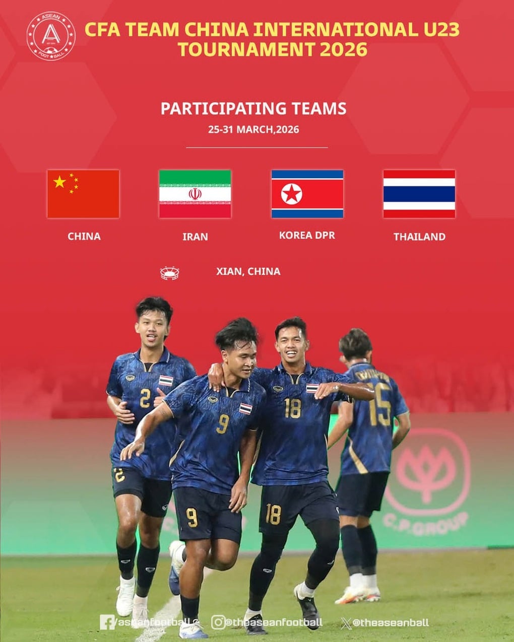ベトナムU23は中国でのトーナメントには参加しない。3つの招待チームが確定しているが、そのうち2つは参加しない。