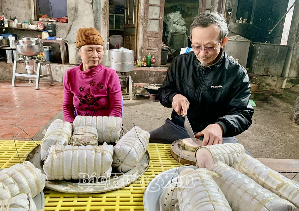 Giò nây cũng là món ăn được nhiều người dân ở xã Đức Hợp ưa thích.