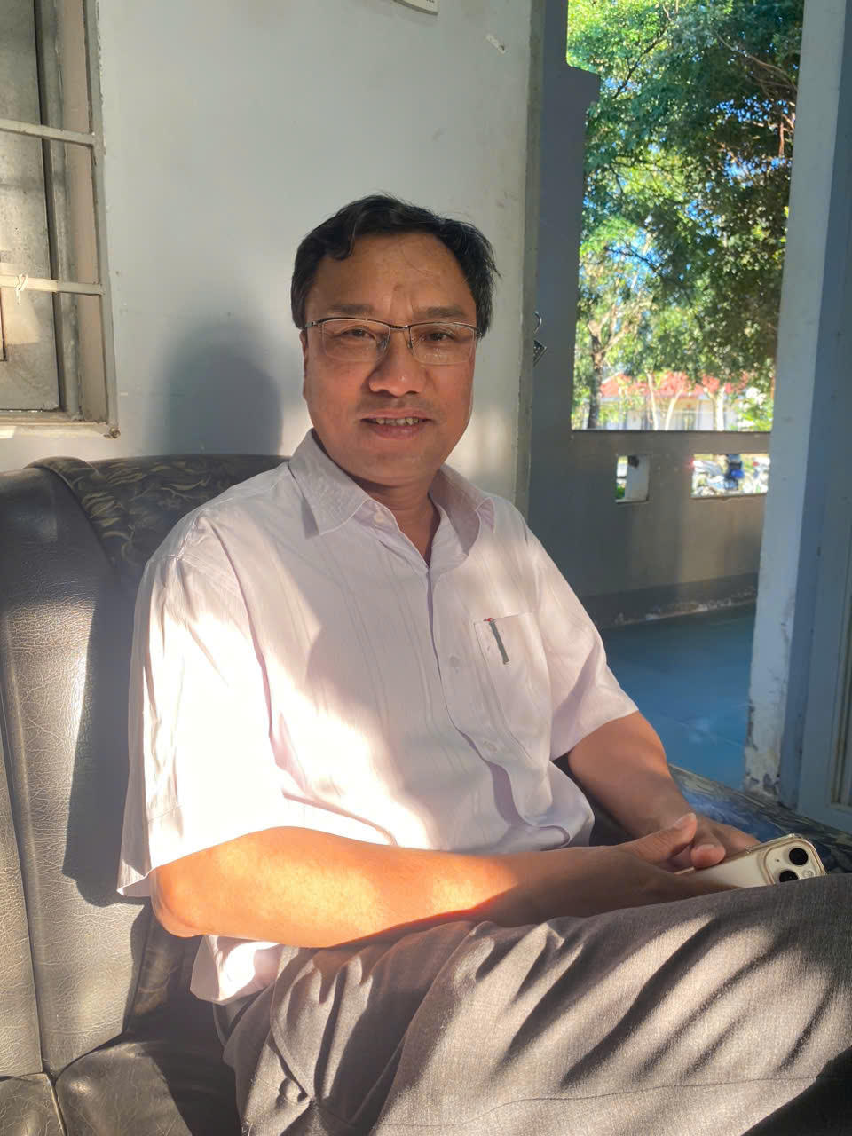 Presidente del Comitato Popolare del Comune di Dak Long  Nguyen Van Dieu.  