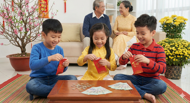 Con mở lì xì trước mặt khách, cha mẹ nên xử lý thế nào? - Ảnh 2.