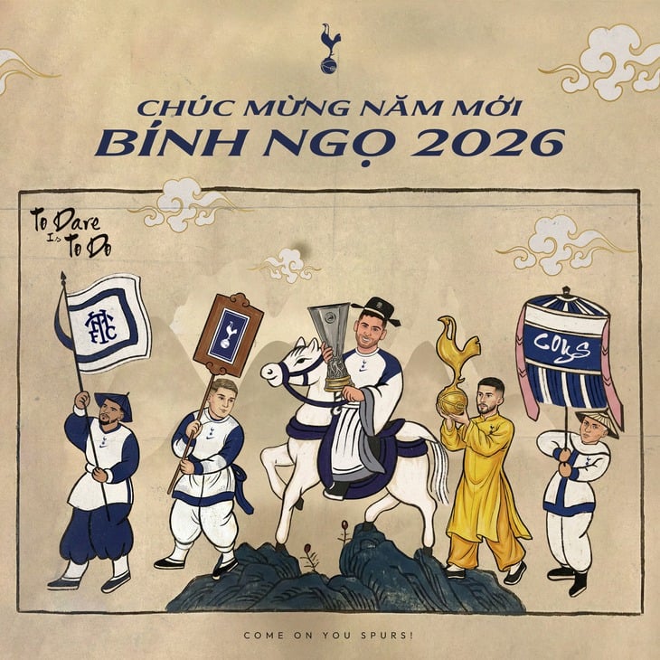 Các đội bóng hàng đầu thế giới gửi lời chúc Tết độc đáo đến Việt Nam - Ảnh 1.