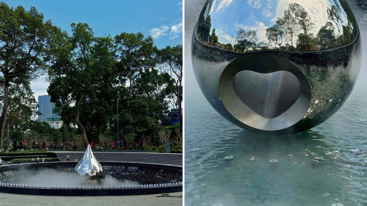 Der Gedenkbereich ist nachts beleuchtet.