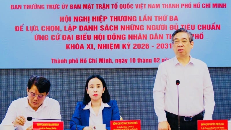 Chiều 10/2, Ban Thường trực Ủy ban Mặt trận Tổ quốc Việt Nam Thành phố Hồ Chí Minh tổ chức Hội nghị Hiệp thương lần thứ ba.