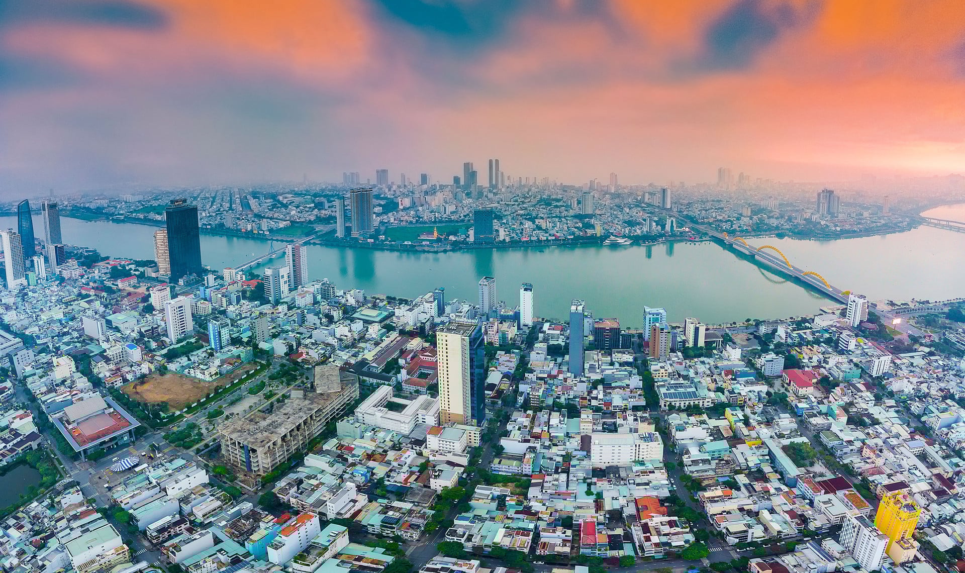 Vue aérienne de la ville de Da Nang. Photo : DANG MINH TU