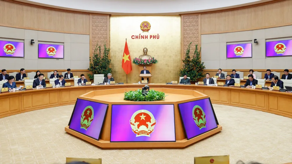 Perdana Menteri Pham Minh Chinh memimpin rapat untuk menilai situasi selama liburan Tahun Baru Imlek (Tet) 2026 dan untuk melaksanakan tugas-tugas penting setelah liburan. Foto: VGP