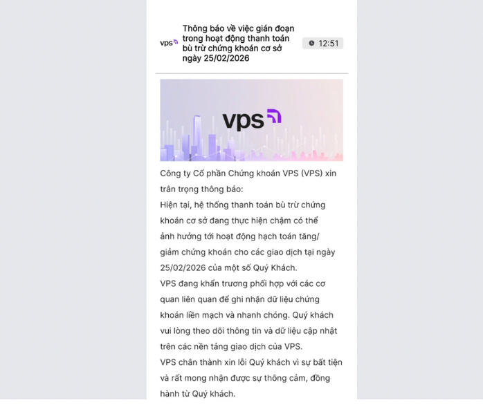 HoSE e VSDC commentano l'incidente relativo allo sgombero e all'insediamento del 27 febbraio - Immagine 3. HoSE và VSDC lên tiếng về sự cố thanh toán bù trừ ngày 27 - 2 - Ảnh 3.