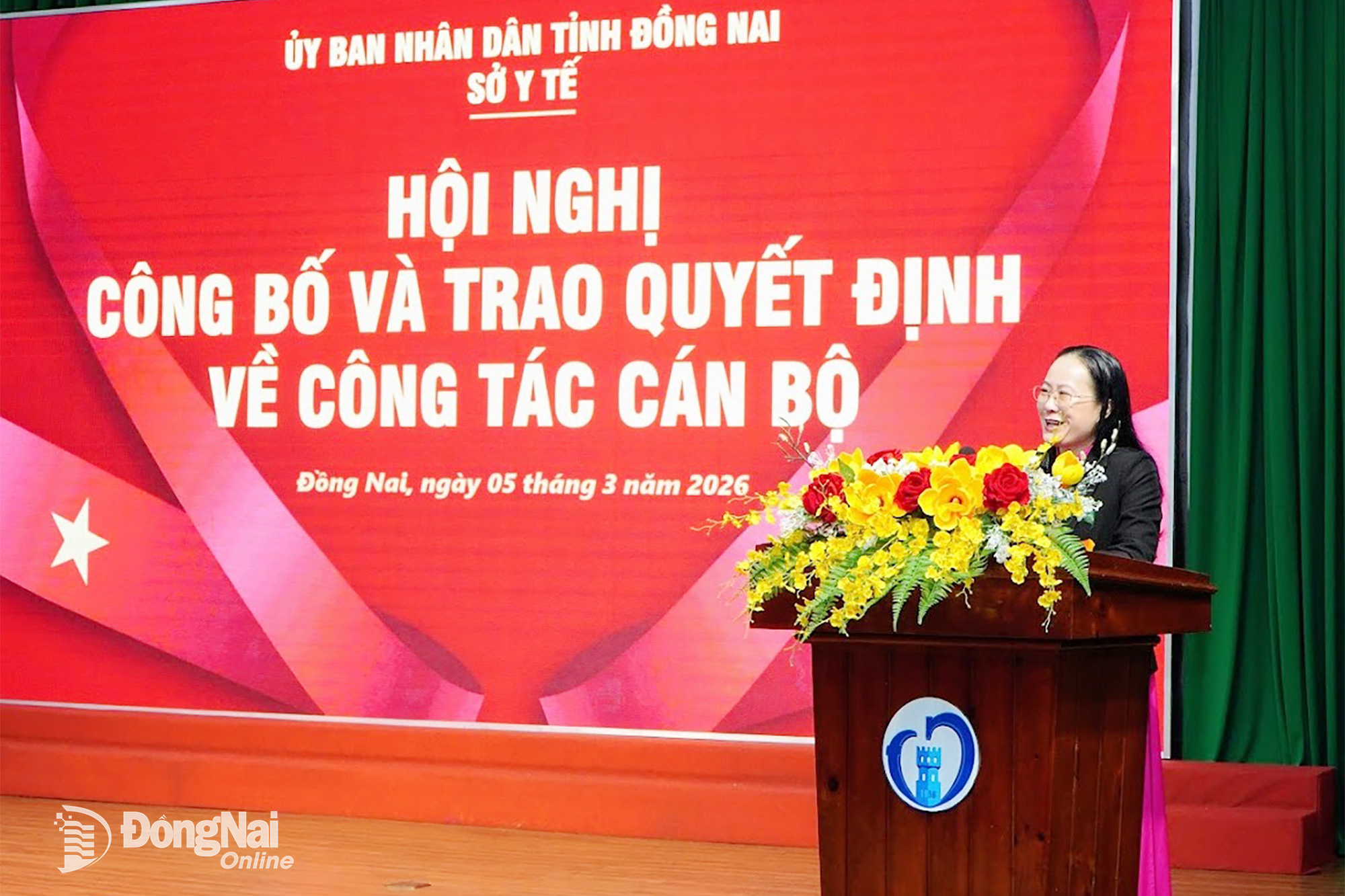 Bác sĩ Lê Thị Thái Hà phát biểu nhận nhiệm vụ. Ảnh: Hoàng Hùng