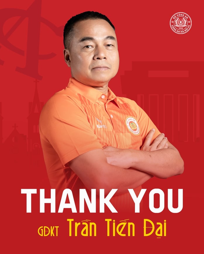 Herr Tran Tien Dai verabschiedet sich vom Hanoi Police Club - Foto 1. Ông Trần Tiến Đại chia tay CLB Công an Hà Nội- Ảnh 1.