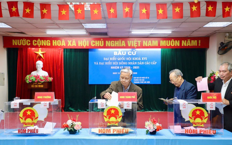 Tỉ lệ cử tri cả nước đi bầu cử đạt trên 99%- Ảnh 1.