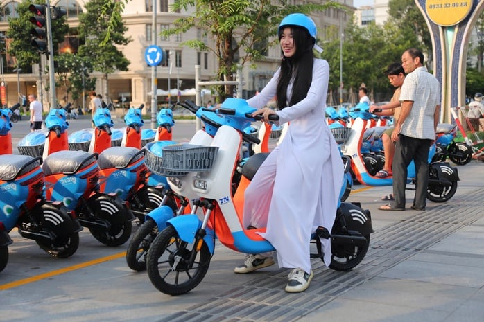 Bandar Raya Ho Chi Minh membuka 37 lagi stesen basikal elektrik awam - Foto 1.