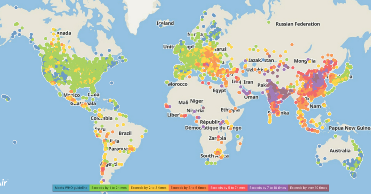 Liste des pays les plus pollués au monde en 2025