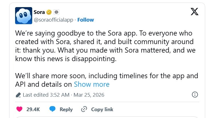 OpenAI ha inaspettatamente interrotto il supporto a Sora meno di 6 mesi dopo il suo lancio - immagine 2