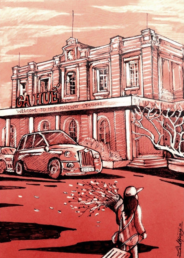 Coin croquis : Gare de Hué - Photo 5. Góc ký họa: Ga Huế- Ảnh 5.