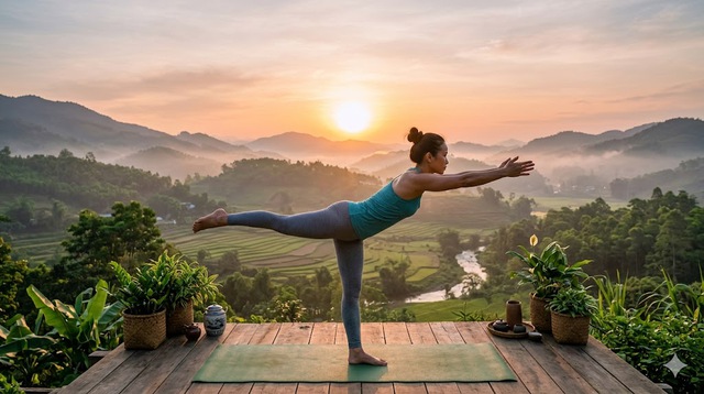Qual è il momento migliore per praticare yoga e perdere grasso più velocemente? - Immagine 1. Tập yoga thời điểm nào giúp giảm mỡ nhanh hơn?- Ảnh 1.