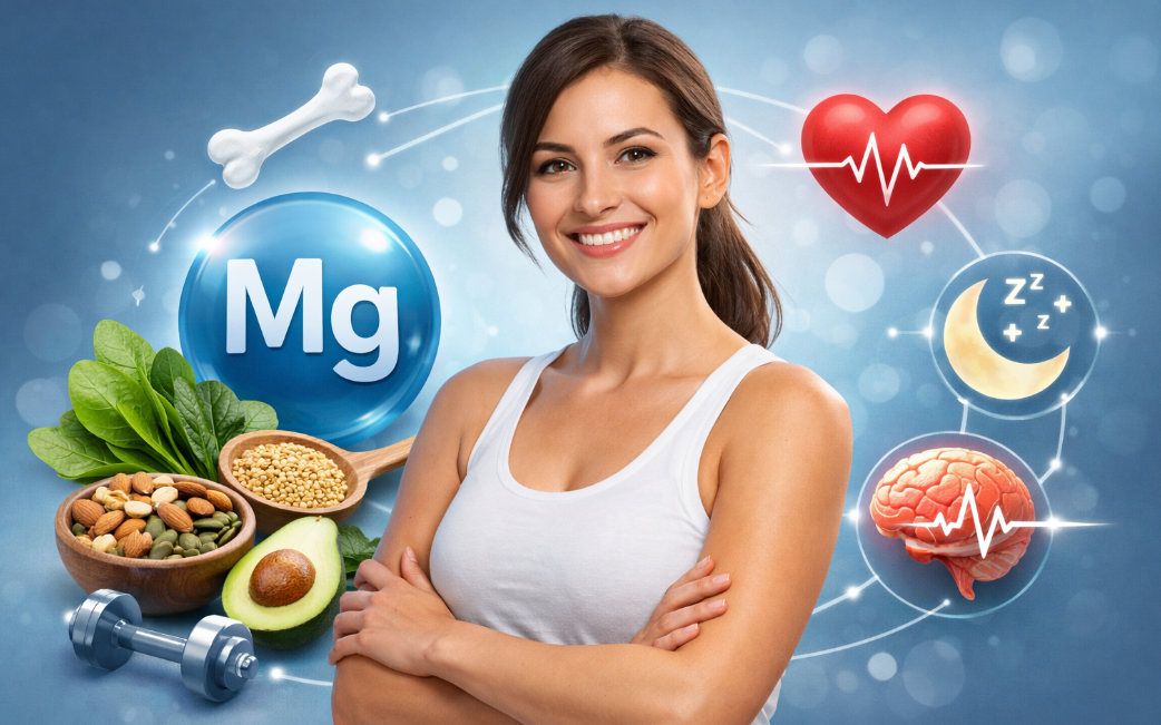 11 cách bổ sung magie tự nhiên giúp ngủ ngon- Ảnh 2. 7 tác dụng quan trọng của magie với phụ nữ