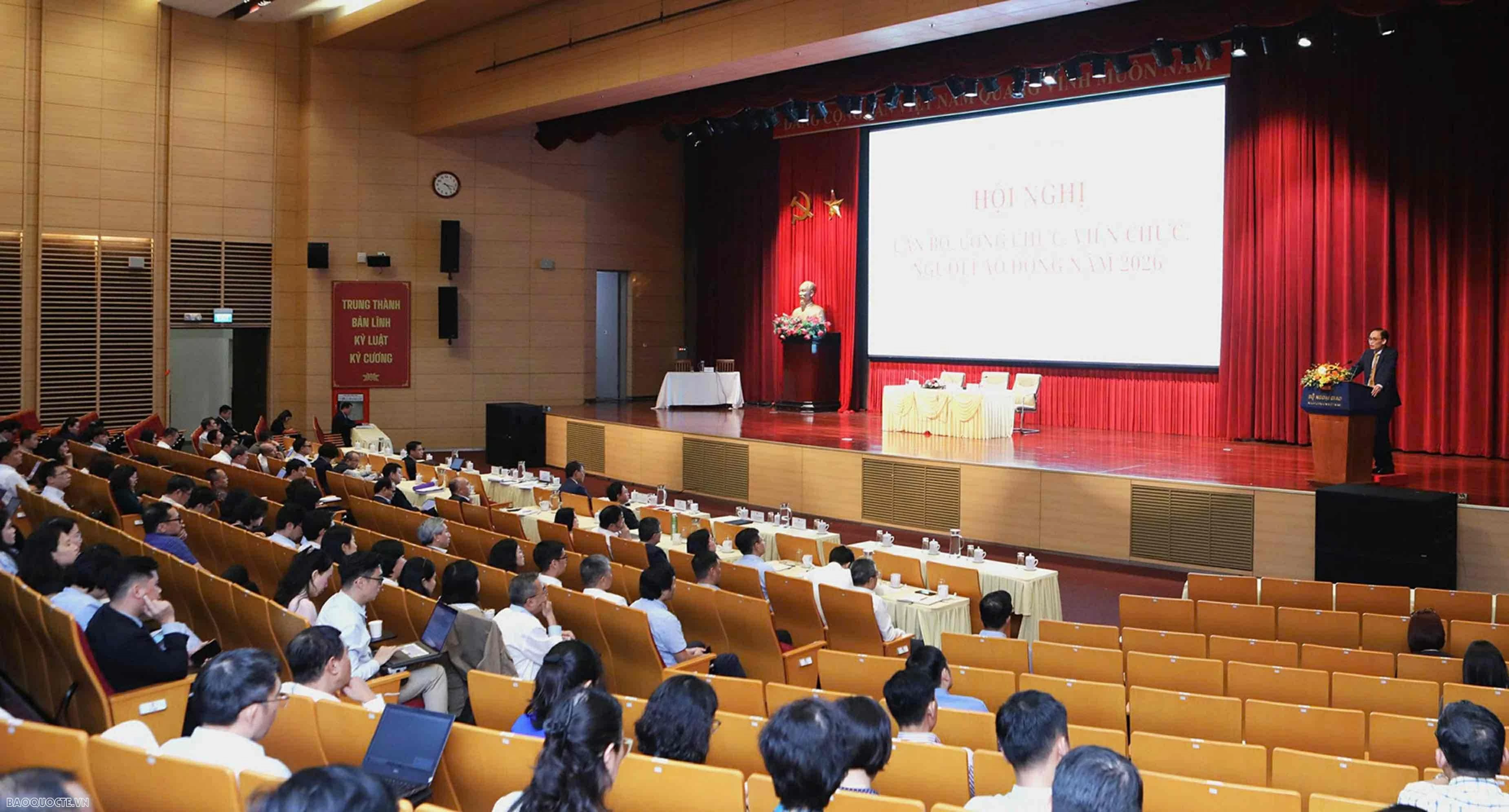The Ministry of Foreign Affairs organizes the 2026 conference for officials and employees: Innovate in thinking and working methods for the new phase of sector development.