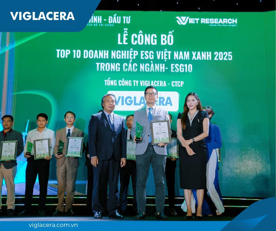 Viglacera masuk dalam peringkat 10 besar di dua kategori terpenting ...