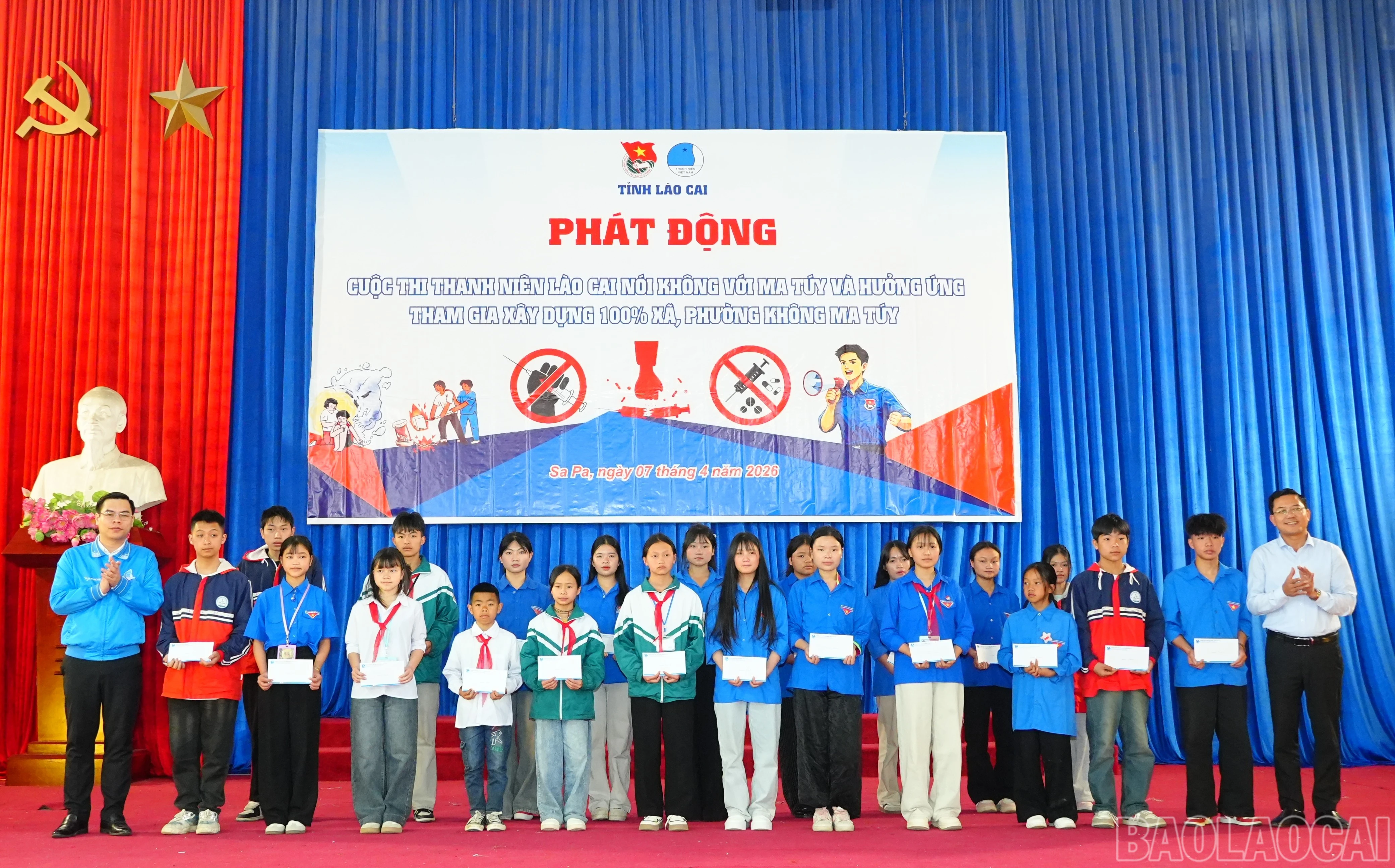 TỈNH ĐOÀN LÀO CAI RA QUÂN HƯỞNG ỨNG XÂY DỰNG 100% XÃ PHƯỜNG KHÔNG MA TUÝ