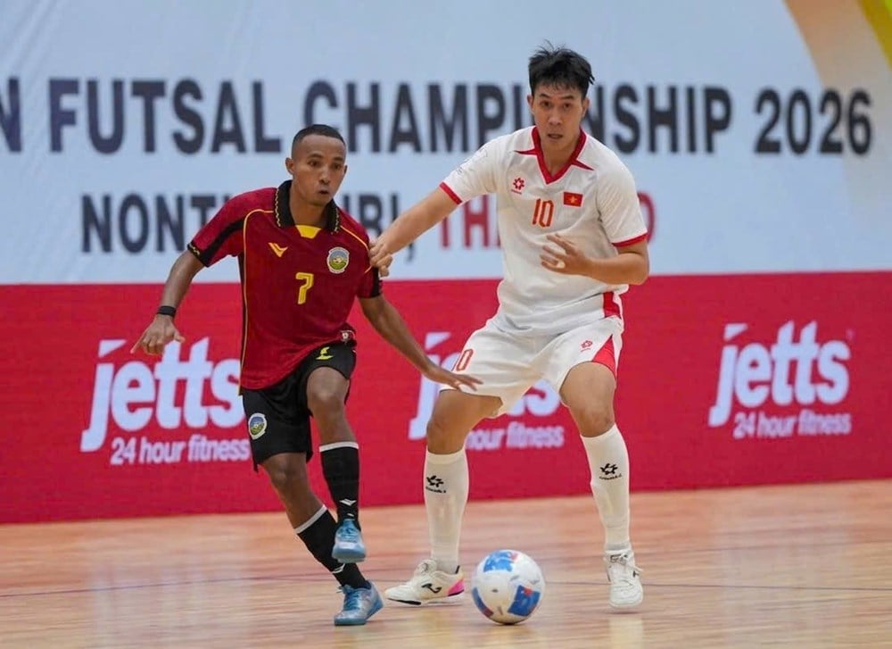La nazionale vietnamita di futsal vince nettamente contro Timor Est e accede alle semifinali - foto 1