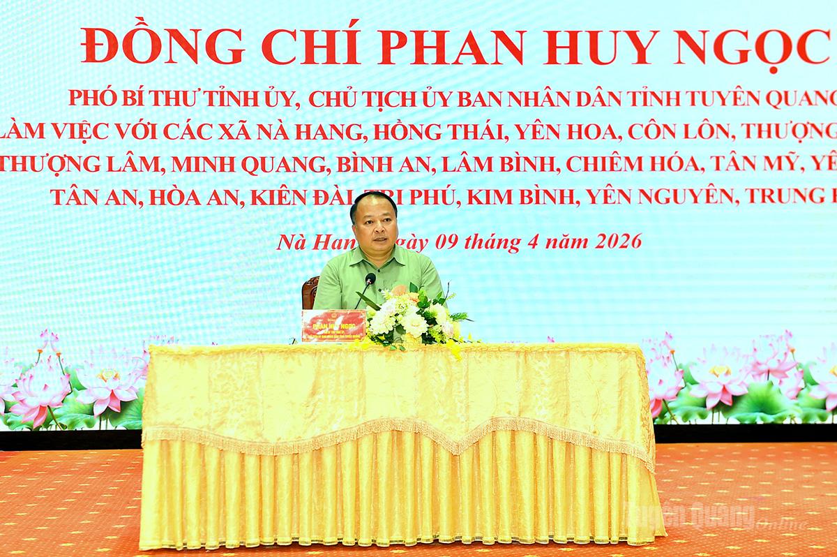کامریڈ Phan Huy Ngọc، چیئرمین صوبائی پیپلز کمیٹی نے چیم ہوا - نا ہینگ - لام بن کے علاقے میں 19 کمیونز کے ساتھ ایک میٹنگ کی صدارت کی۔