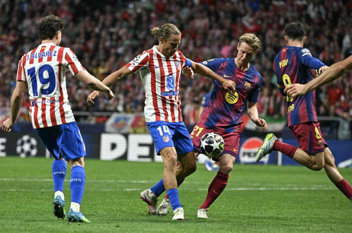 Duas potências, Atlético de Madrid e PSG, avançam para as semifinais da Liga dos Campeões.