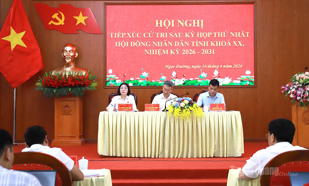 La delegazione n. 3 del Consiglio popolare provinciale ha incontrato gli elettori nel comune di Ngoc Duong.