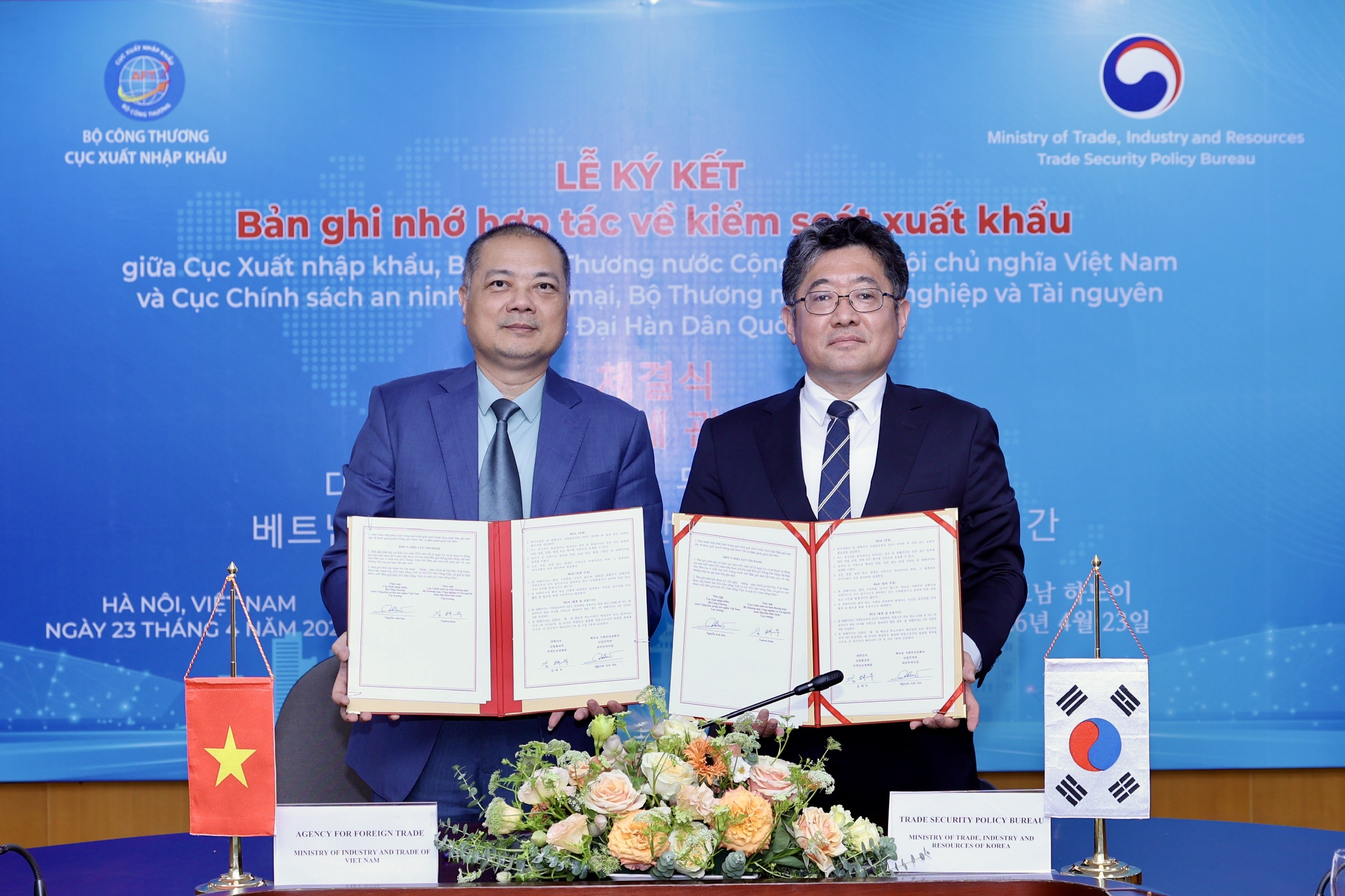 Vietnam en Zuid-Korea ondertekenen een memorandum van samenwerking inzake exportcontrole.