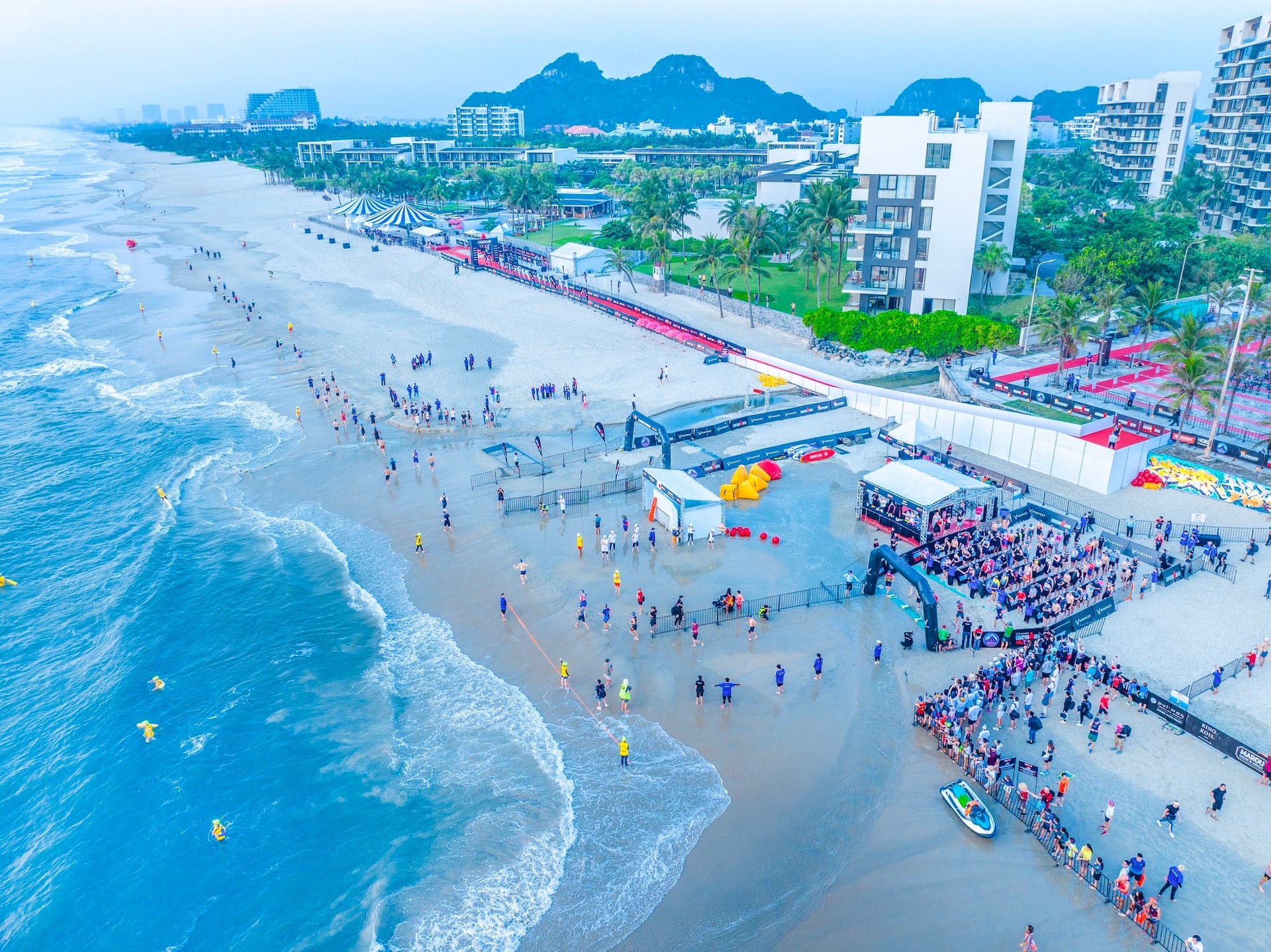 El evento IRONMAN 70.3 Vietnam 2024 en el resort Hyatt Regency de Da Nang. Foto: Cortesía de los organizadores.