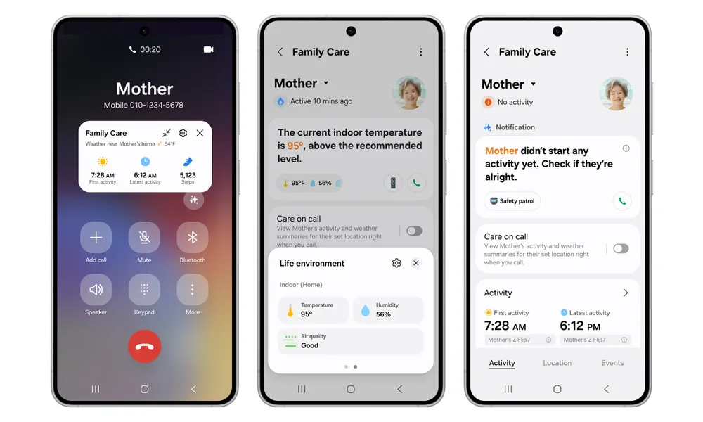 به‌روزرسانی SmartThings به کاربران دستگاه‌های سامسونگ اجازه می‌دهد تا از راه دور از عزیزان خود مراقبت کنند.