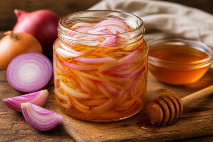 6 výhod konzumace cibule nakládané v medu - Obrázek 1. 6 lợi ích khi ăn hành tây ngâm mật ong- Ảnh 1.