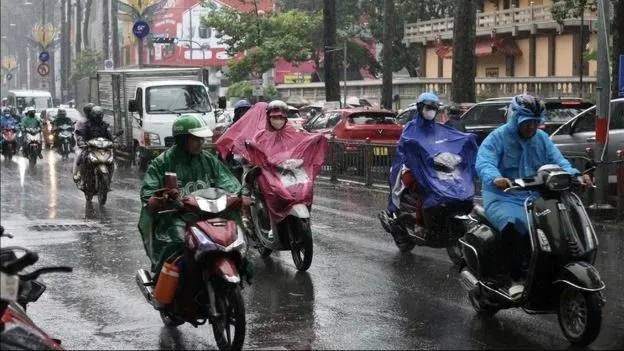 Nam bộ dự báo có mưa dông vào chiều và tối