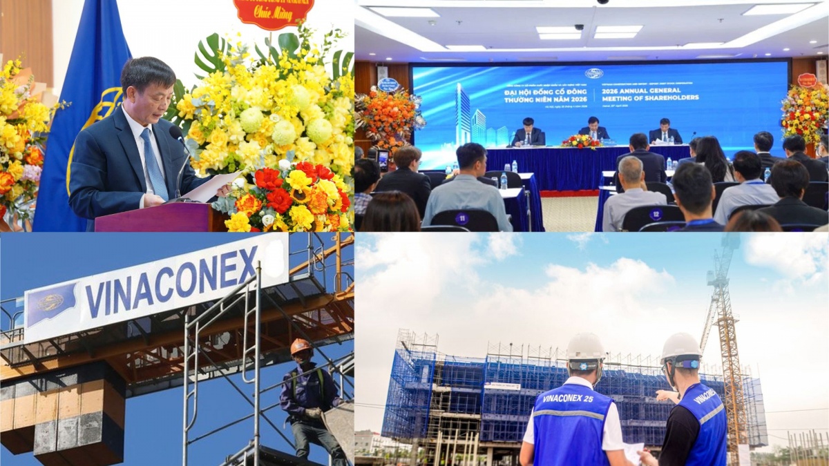 ผู้บริหารของ Vinaconex ตอบคำถามของผู้ถือหุ้นเกี่ยวกับการเคลื่อนไหวของราคาหุ้น VCG ในการประชุมสามัญประจำปี 2026 Lãnh đạo Vinaconex giải đáp thắc mắc của cổ đông về diễn biến giá cổ phiếu VCG tại Đại hội đồng cổ đông thường niên 2026