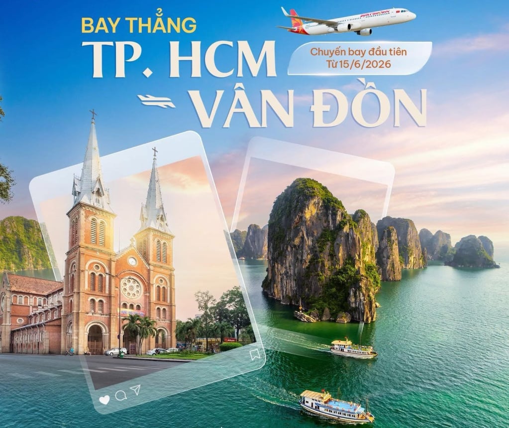 ក្រុមហ៊ុនអាកាសចរណ៍ Sun PhuQuoc Airways បើកដំណើរការជើងហោះហើរត្រង់ជាផ្លូវការ ដែលតភ្ជាប់តំបន់សេដ្ឋកិច្ចពិសេស Van Don ទៅកាន់ទីក្រុងហូជីមិញ។