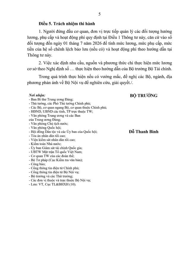 TOÀN VĂN: Dự thảo Thông tư Hướng dẫn thực hiện mức lương cơ sở- Ảnh 5. TOÀN VĂN: Dự thảo Thông tư Hướng dẫn thực hiện mức lương cơ sở- Ảnh 5.