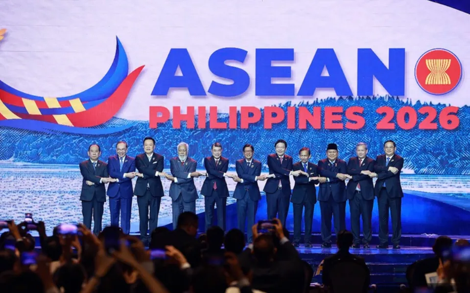 Thủ tướng Lê Minh Hưng cùng Trưởng đoàn các nước ASEAN tham dự phiên khai mạc Hội nghị Cấp cao ASEAN lần thứ 48. Ảnh: VGP
