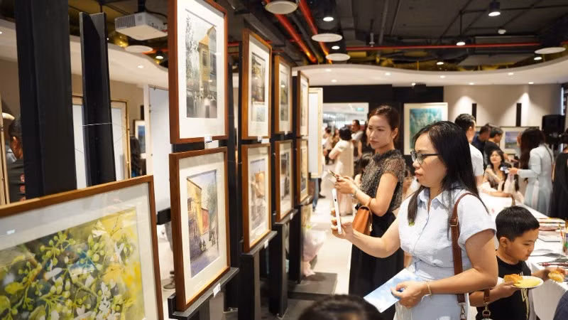 L'espace d'exposition s'intitule « Le Souffle de l'Aquarelle ».
