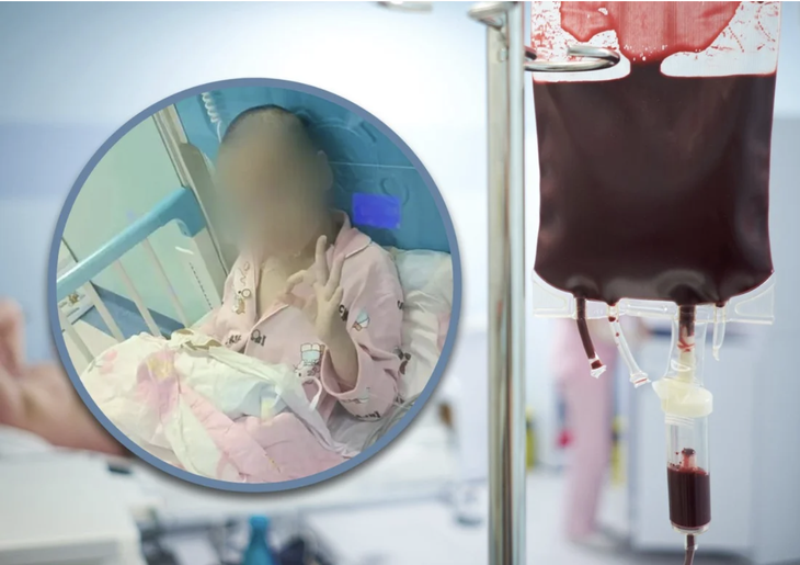 Uma família pobre na China teve que ter outro filho para salvar a vida da filha, que sofria de uma doença sanguínea - Foto 1. Trung Quốc - Ảnh 1.