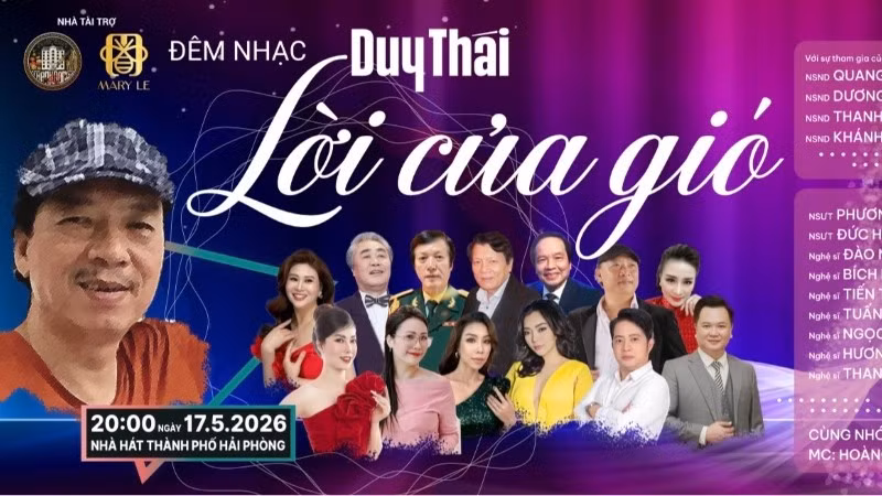 Poster đêm nhạc "Duy Thái và Lời của gió".