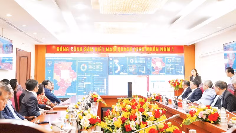 Ủy ban Kiểm tra Trung ương đưa vào vận hành Trung tâm Điều hành giám sát, kiểm tra trên môi trường số. (Ảnh: MINH NGỌC)