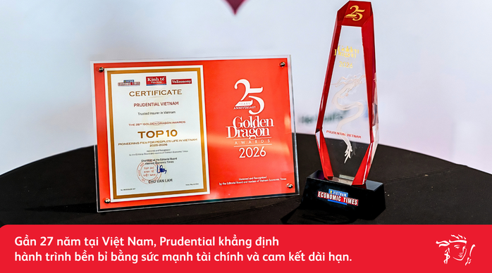 Prudential Vietnam erhält den Golden Dragon Award 2026 - Foto 3. Prudential Việt Nam nhận giải thưởng Rồng Vàng 2026 - Ảnh 3.