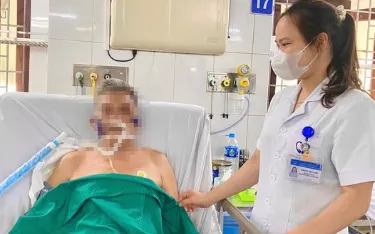 Người bệnh bị đuối nước. Ảnh: BVCC
