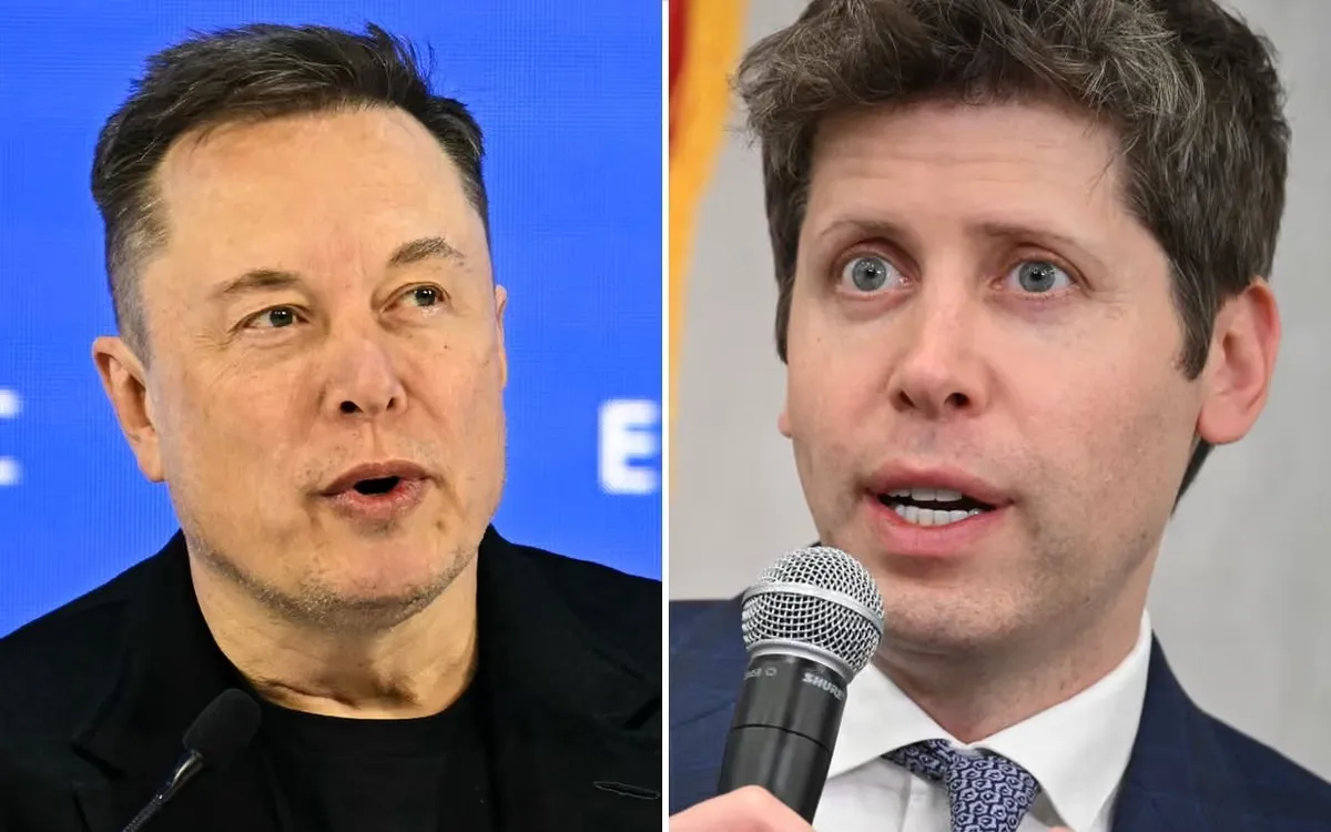 Elon Musk và Sam Altman. (Ảnh: Getty Images)