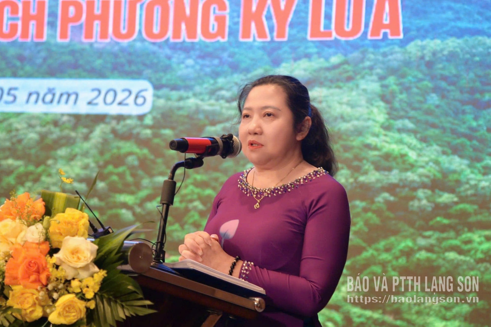 Lãnh đạo UBND phường Kỳ Lừa phát biểu tại hội nghị