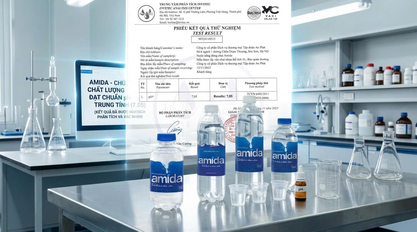 Nước uống đóng chai Amida: Giải pháp bù nước an toàn- Ảnh 1.